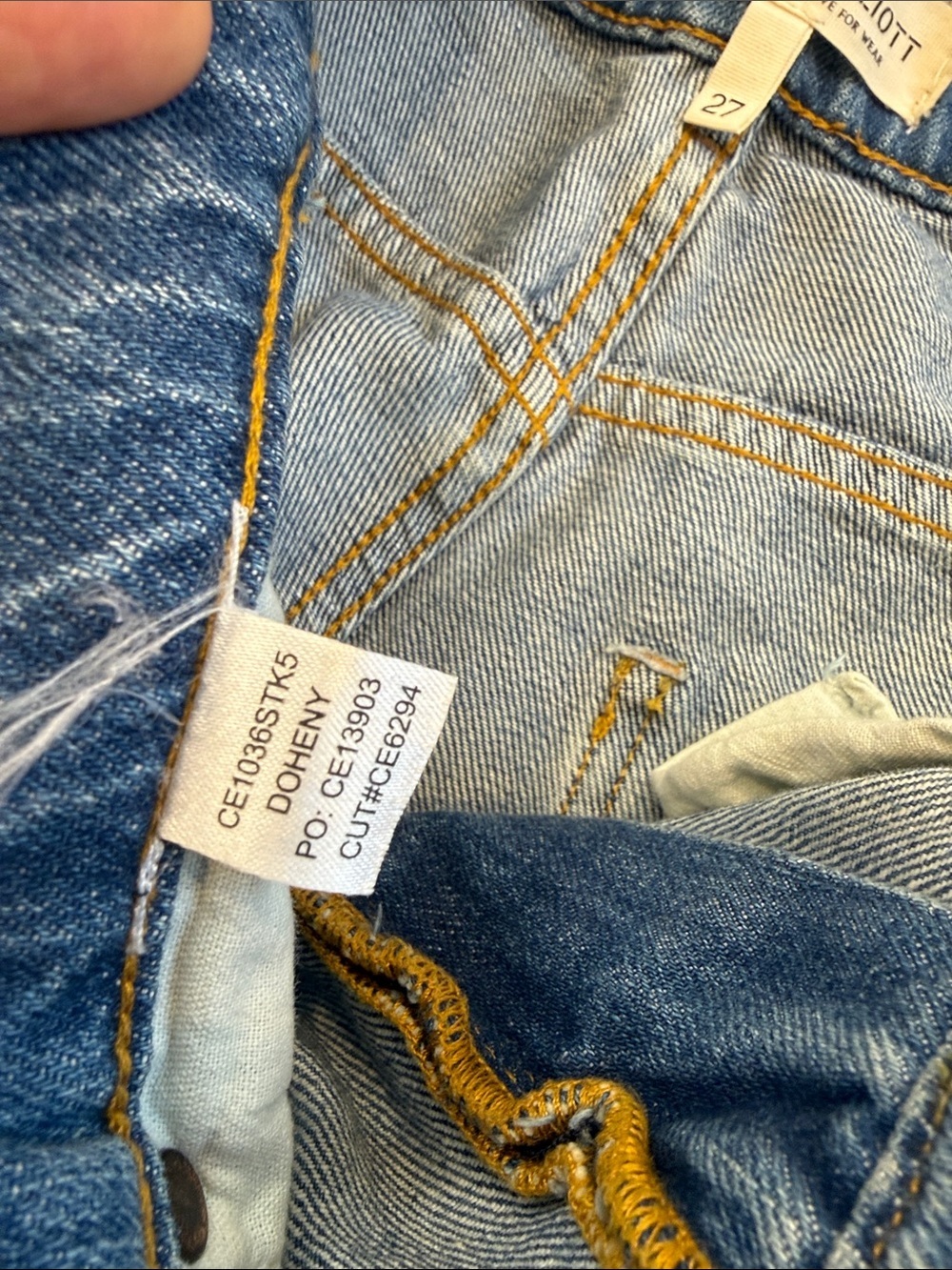 Current/Elliott DOHENY Wide-Leg Blue Denim Jeans size 27 - Picture 5 of 9